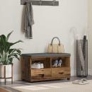 ARDEBO.de - Flurbank Altholz 80 x 38 x 46 cm Spanplatte und Polsterstoff