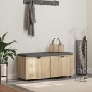 ARDEBO.de - Flurbank mit Kissen mit Speicher Sonoma-Eiche 100 x 38 x 46 cm