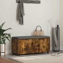 ARDEBO.de - Flurbank mit Kissen mit Tür Geräucherte Eiche 100 x 38 x 46 cm