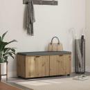 ARDEBO.de - Flurbank mit Kissen mit Speicher Artisan-Eiche 100 x 38 x 46 cm