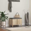 ARDEBO.de - Flurbank mit Kissen mit Speicher Sonoma-Eiche 60 x 38 x 46 cm