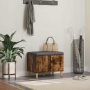 ARDEBO.de - Flurbank mit Kissen mit Tür Geräucherte Eiche 60 x 38 x 46 cm