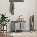 ARDEBO.de - Flurbank mit Kissen mit Speicher Graues Sonoma 60 x 38 x 46 cm