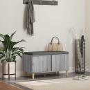 ARDEBO.de - Flurbank mit Kissen mit Speicher Graues Sonoma 60 x 38 x 46 cm