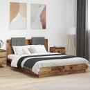 ARDEBO.de - Bettgestell mit Kopfteil Altholz 160 x 200 cm Holzwerkstoff