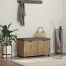 ARDEBO.de - Flurbank mit Kissen mit Speicher Artisan-Eiche 80 x 38 x 46 cm