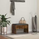 ARDEBO.de - Flurbank mit Kissen Geräucherte Eiche 60 x 38 x 46 cm