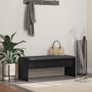 ARDEBO.de - Flurbank mit Kissen Schwarz Eichen-Optik 100 x 38 x 46 cm