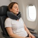 ARDEBO.de - Kopfkissen mit Kissen Dunkelgrau 28 x 28 x 14 cm Baumwolle