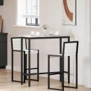 ARDEBO.de - Tisch Weiß 100 x 40 x 101 cm Ingenieure Holz und Stahl