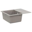 ARDEBO.de - Waschbecken Grau 560 x 460 mm 80% Quarz und 20% Harz