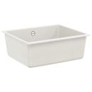 ARDEBO.de - Waschbecken Weiß 530 x 460 mm 80% Quarz und 20% Harz