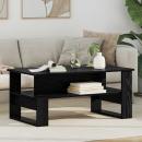 ARDEBO.de - Couchtisch Schwarz Eichen-Optik 90 x 50 x 40 cm Holzwerkstoff