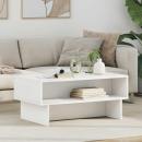 ARDEBO.de - Couchtisch Weiß 80 x 46 x 35 cm Holzwerkstoff