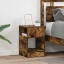 ARDEBO.de - Beistelltisch 2 pcs Geräucherte Eiche 30,5 x 30 x 45 cm