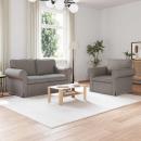 ARDEBO.de - Sofa 2 pcs Taupe Metall
