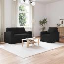 ARDEBO.de - Sofa 2 pcs Schwarz Metall