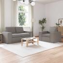 ARDEBO.de - Sofa 2 pcs Taupe Metall