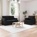 ARDEBO.de - Sofa 2 pcs Schwarz Metall
