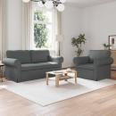 ARDEBO.de - Sofa 2 pcs Dunkelgrau Metall