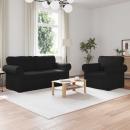ARDEBO.de - Sofa 2 pcs Schwarz Metall