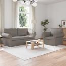 ARDEBO.de - Sofa 2 pcs Taupe Metall