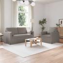 ARDEBO.de - Sofa 2 pcs Taupe Metall