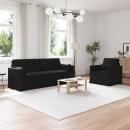 ARDEBO.de - Sofa 2 pcs Schwarz Metall