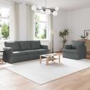 ARDEBO.de - Sofa 2 pcs Dunkelgrau Metall