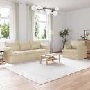 ARDEBO.de - Sofa 2 pcs Creme Metall