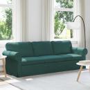 ARDEBO.de - Sofa Dunkelgrün 215 x 82 x 80 cm Metall