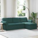 ARDEBO.de - Sofa Dunkelgrün 215 x 138 x 80 cm Metall