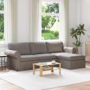 ARDEBO.de - Sofa Taupe 215 x 138 x 80 cm Metall