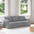ARDEBO.de - Sofa Hellgrau 142 x 80 x 85 cm Metall