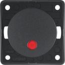 ARDEBO.de Berker 937722505 ontroll-Taster, Schließer, rote Linse, Integro - Design Flow/Pure, anthrazit matt