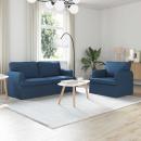 ARDEBO.de - Sofa 2 pcs Blau Metall