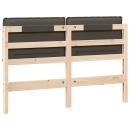 Gepolstertes Kopfteil Natürlich und Hellgrau 135 cm