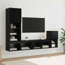 ARDEBO.de - TV-Wandgeräte Wandmontiert Schwarz Eichen-Optik Holzwerkstoff