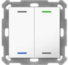 ARDEBO.de MDT BE-TAL5502.01 Taster Light 55 2-fach, Ausführung Neutral, reinweiß glänzend