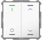 ARDEBO.de MDT BE-TAL63T2.D1 Taster Light 63 2-fach, Ausführung I/O und AUF/AB, mit Temperatursensor, studioweiß glänzend