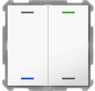 ARDEBO.de MDT BE-TAL63T2.01 Taster Light 63 2-fach, Ausführung Neutral, mit Temperatursensor, studioweiß glänzend