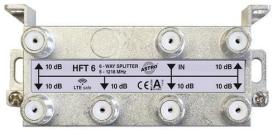ARDEBO.de Astro Verteiler 6-Fach 9,2 dB, 5-1200 MHz, silber (HFT 6)