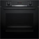 ARDEBO.de Bosch HBA574BB3 Serie 4 EEK: A+ Einbaubackofen, 71 L, 60 cm breit, 3D-Heißluft, AutoPilot 10, Versenkknebel, Pyrolytisch+Hydrolytisch, schwarz