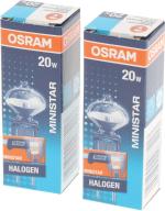 ARDEBO.de Bosch Siemens 00613795 Halogenlampe, 2 Lampen 12V, 20W, GY6.35 im Set