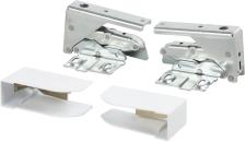 ARDEBO.de Bosch Siemens 00653289 Türscharnier, oben + unten + 2x Abdeckteil 153398