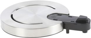 ARDEBO.de Bosch Siemens 00653244 Abdeckung, für Filterhalter, edelstahl/schwarz, vormontiert