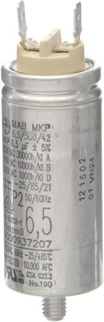 ARDEBO.de Bosch Siemens 00637045 Metallpapierkondensator, Motorkondensator 6,5 µF