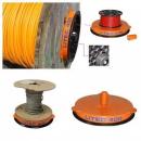 ARDEBO.de Litec Kabelabroller, Durchmesser: ca.40cm,Traglast: 500 Kg; Randhöhe: ca. 60 mm, schwarz orange (L400-SWOR)