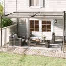 ARDEBO.de - Pavillon mit Dach Anthrazit 4x3x2,5 m Aluminium und Stahl