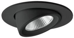 ARDEBO.de Brumberg KARYL LED-Einbaustrahler 350 mA, 13W, 1320lm, 36°, 3.000K, rund, dreh- und schwenkbar, schwarz matt (12401083)